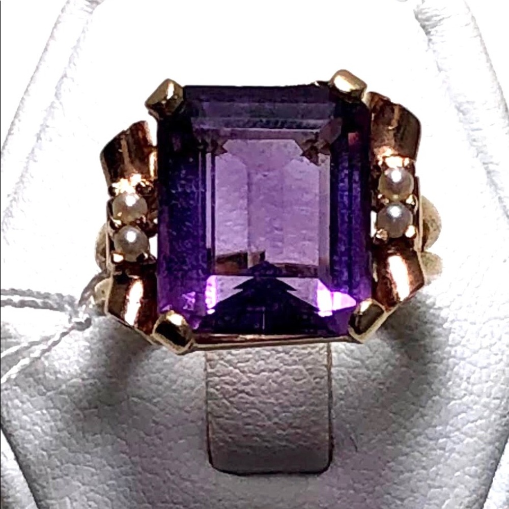 Estate genuine amethyst ring